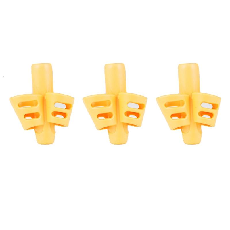 3Pcs/Set Soft Silica Pencil Grasp Two-Finger Gel Pen Grips Children Writing Training Correction Tool Pens Holding for Kids Gifts Children's School Supplies Triangular Correction Children's Writing Tool