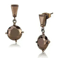 IP Coffee Brass Earrings with CZ Stones – Femstylo