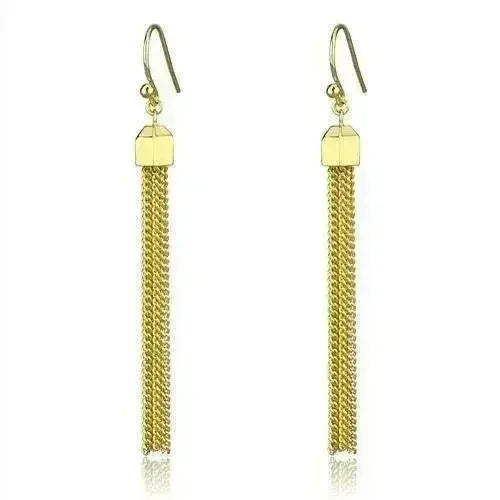 Gold Brass Crystal Earrings – Elegant & Lightweight – Femstylo