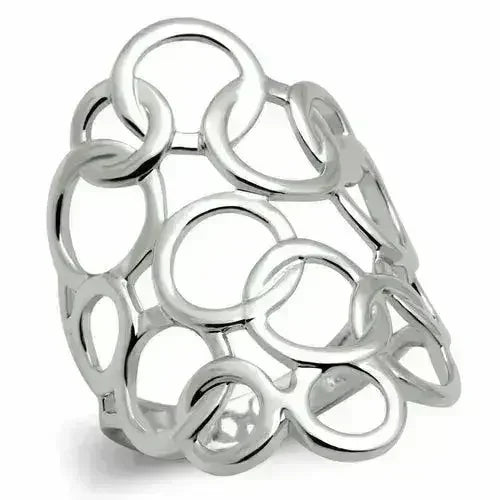 Modern Brass Ring - Rhodium Plated - Minimalist Band - No Gemstone