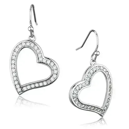 Rhodium Brass CZ Earrings | AAA Grade Clear Cubic Zirconia -femstylo