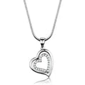 Rhodium-Plated Brass Pendant Necklace - AAA CZ Stone Jewelry | Femstylo
