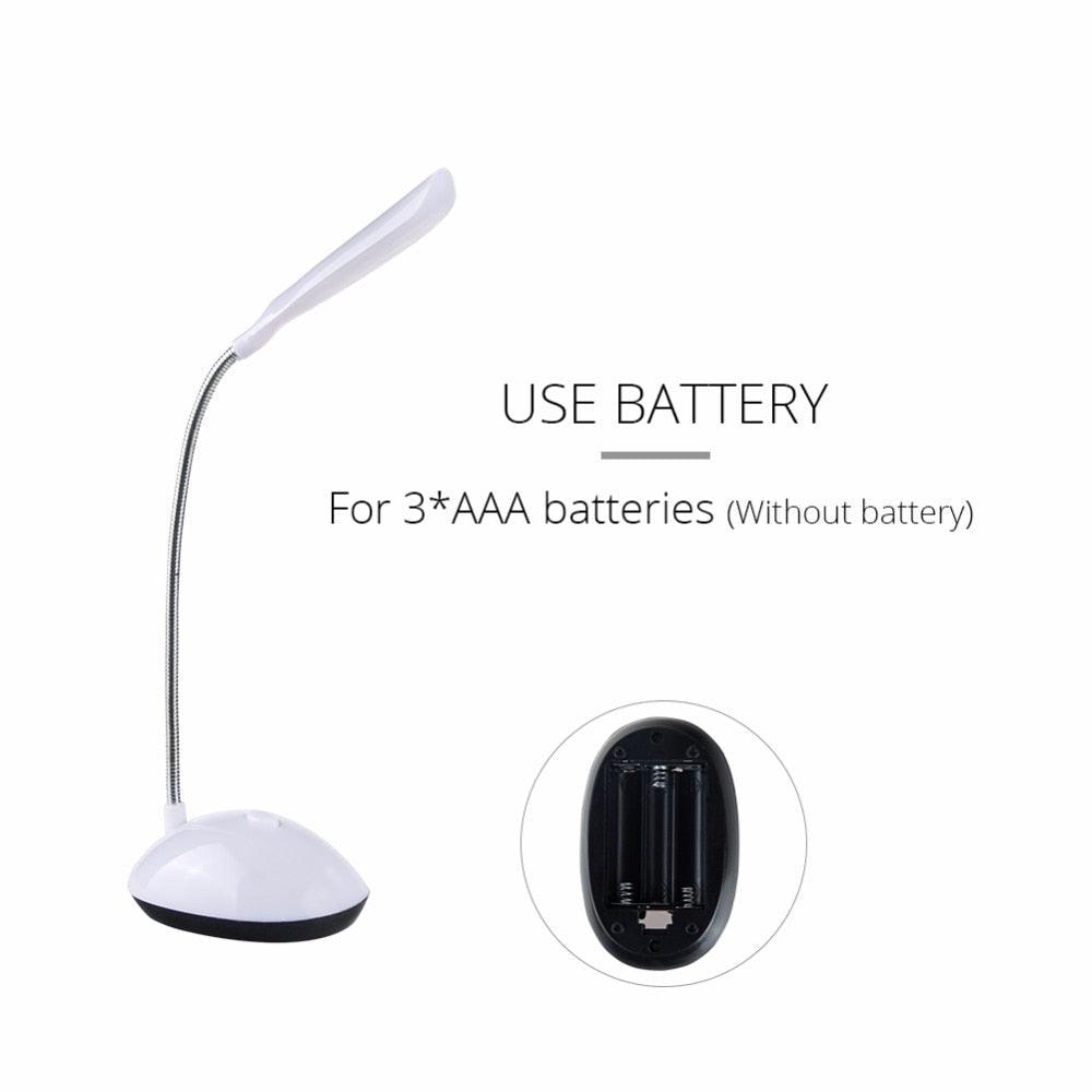 4 Colors Mini LED Desk Lamp Book Light AAA Battery Powered Eye-Protection Children Study Table Lamp Decorative Table Lamp Cute Study Lamps for Bedroom Décor