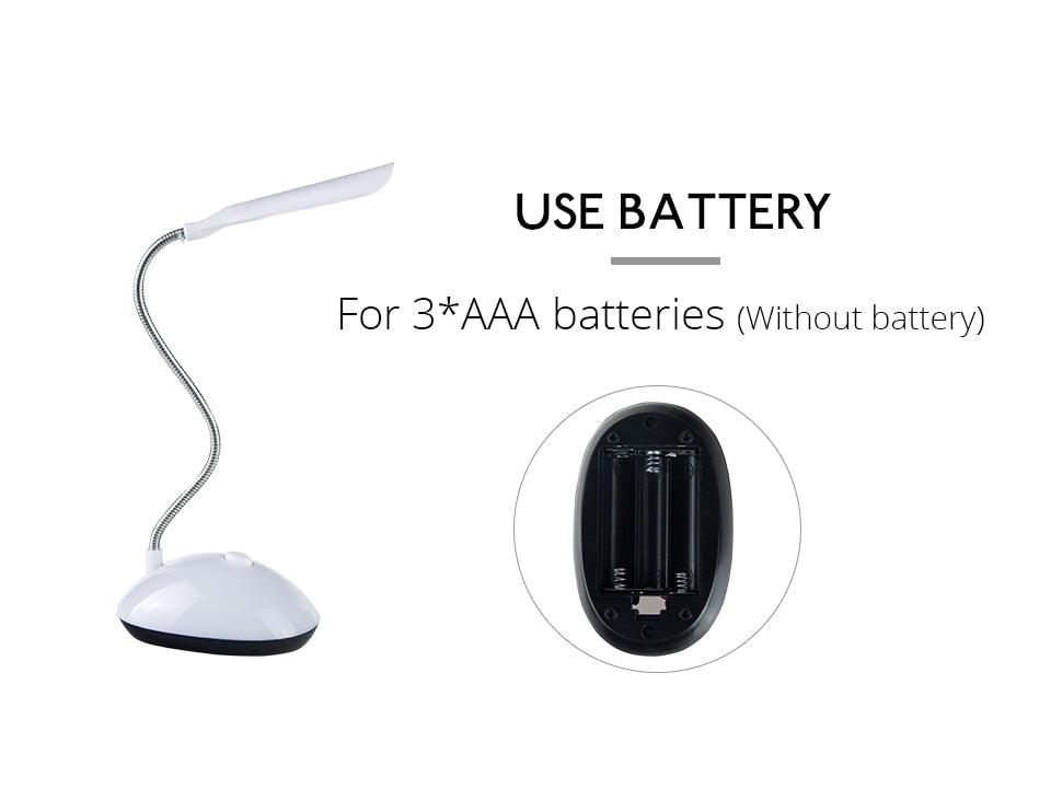4 Colors Mini LED Desk Lamp Book Light AAA Battery Powered Eye-Protection Children Study Table Lamp Decorative Table Lamp Cute Study Lamps for Bedroom Décor
