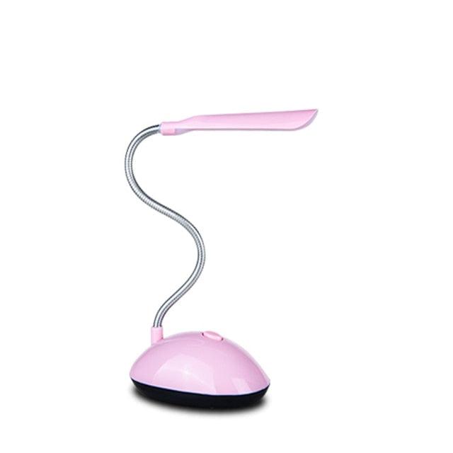 4 Colors Mini LED Desk Lamp Book Light AAA Battery Powered Eye-Protection Children Study Table Lamp Decorative Table Lamp Cute Study Lamps for Bedroom Décor