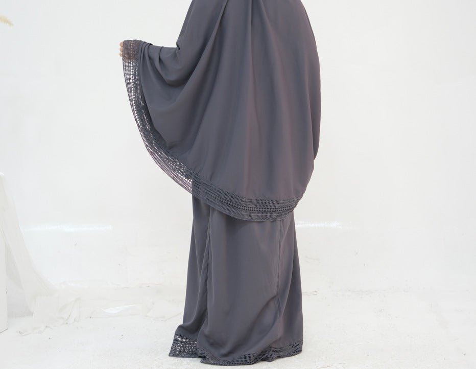 4-Piece Nida Prayer Set with Lace Trim(MK031)