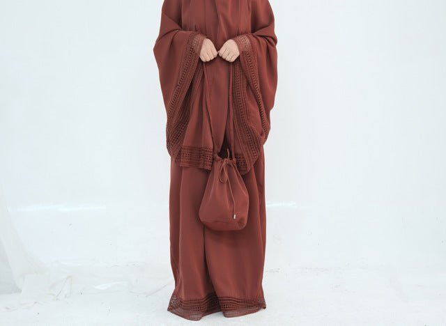4-Piece Nida Prayer Set with Lace Trim(MK031)