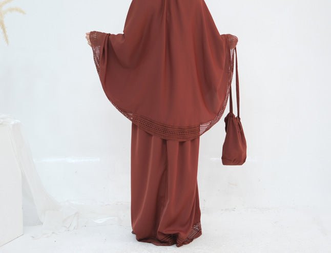 4-Piece Nida Prayer Set with Lace Trim(MK031)