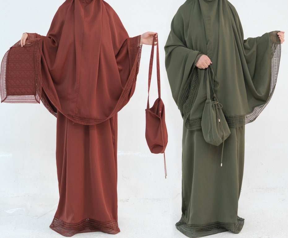 4-Piece Nida Prayer Set with Lace Trim(MK031)