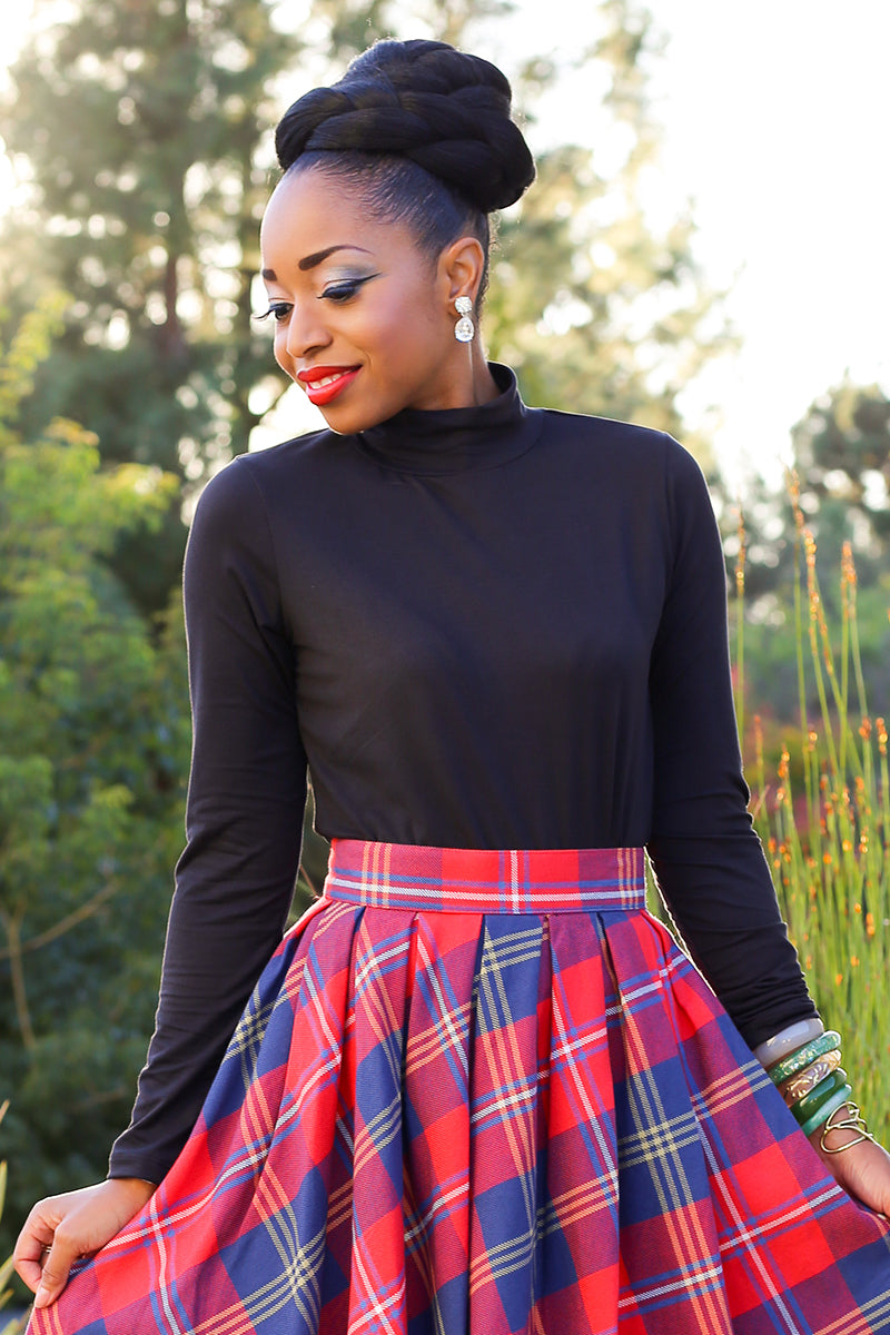 Black Mock Neck Top - 1X only