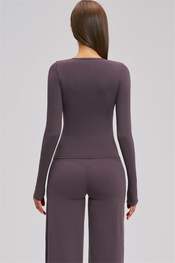 The Dynamic Long Sleeve T-shirt Straight Leg Pants 2-Piece Set
