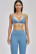 The Seraphine Layered V Sports Bra Leggings 2-Piece Set
