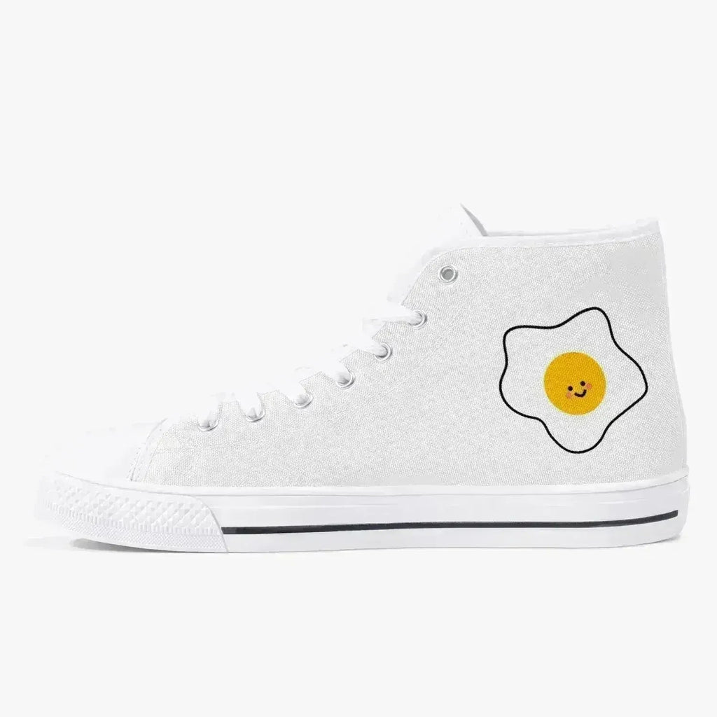 Jacki Easlick Lux Egg Classic High-Top Canvas Sneakers - White/Black
