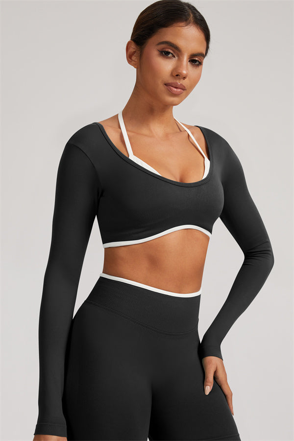 The Elevate New Long Sleeve Crop top Leggings 2-Piece Set