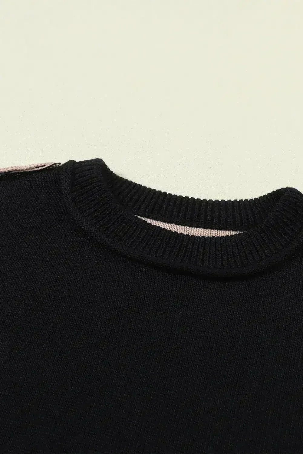 Colorblock Bishop Sleeve Sweater - Ribbed Trim | Femstylo