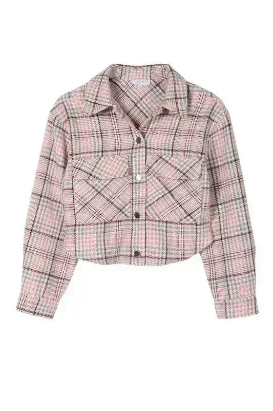 Plaid crop jacket