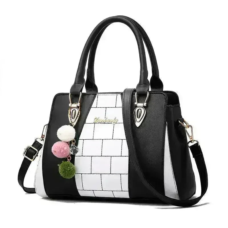 High Quality Contrast Color Messenger Bag For Ladies