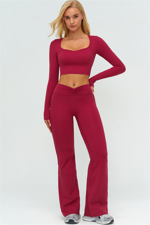 The Lushness Long Sleeve Crop top