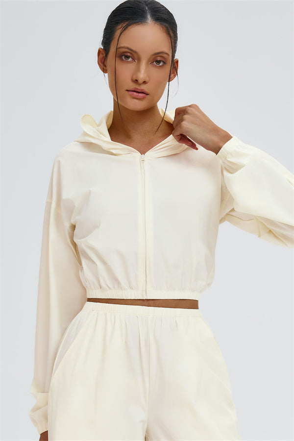 The Svelte UV protection Crop Hoodie Sweatpants 2-Piece Set