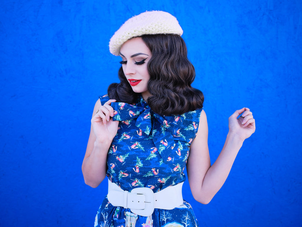 Festive Fox Bow Top - Plus Sizes only