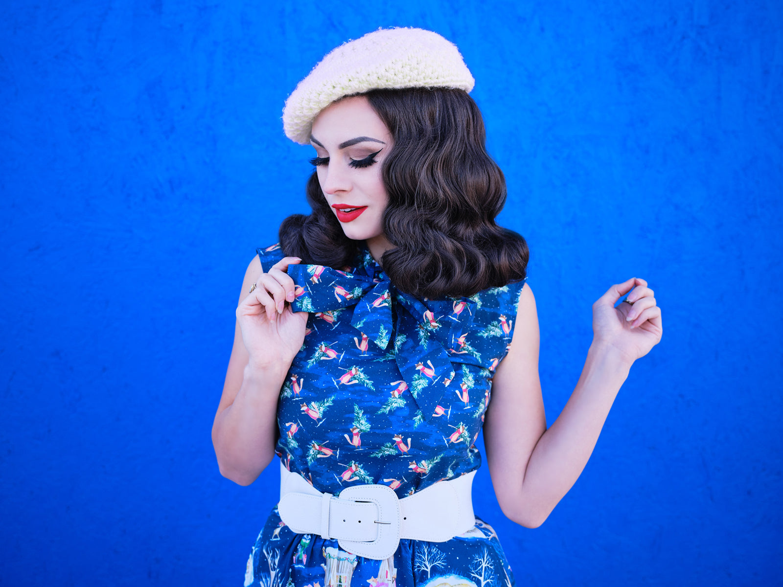 Festive Fox Bow Top - Plus Sizes only