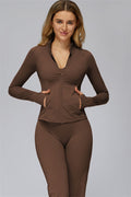 The FlexCore Pure Zip Jacket Flared Leggings 2-Piece Set