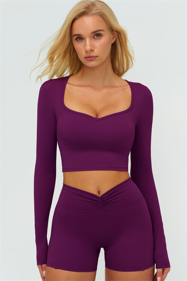The Lushness Long Sleeve Crop top