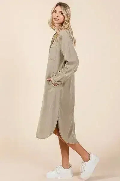 Classic Button Down Shirt Dress – Timeless & Versatile | Femstylo