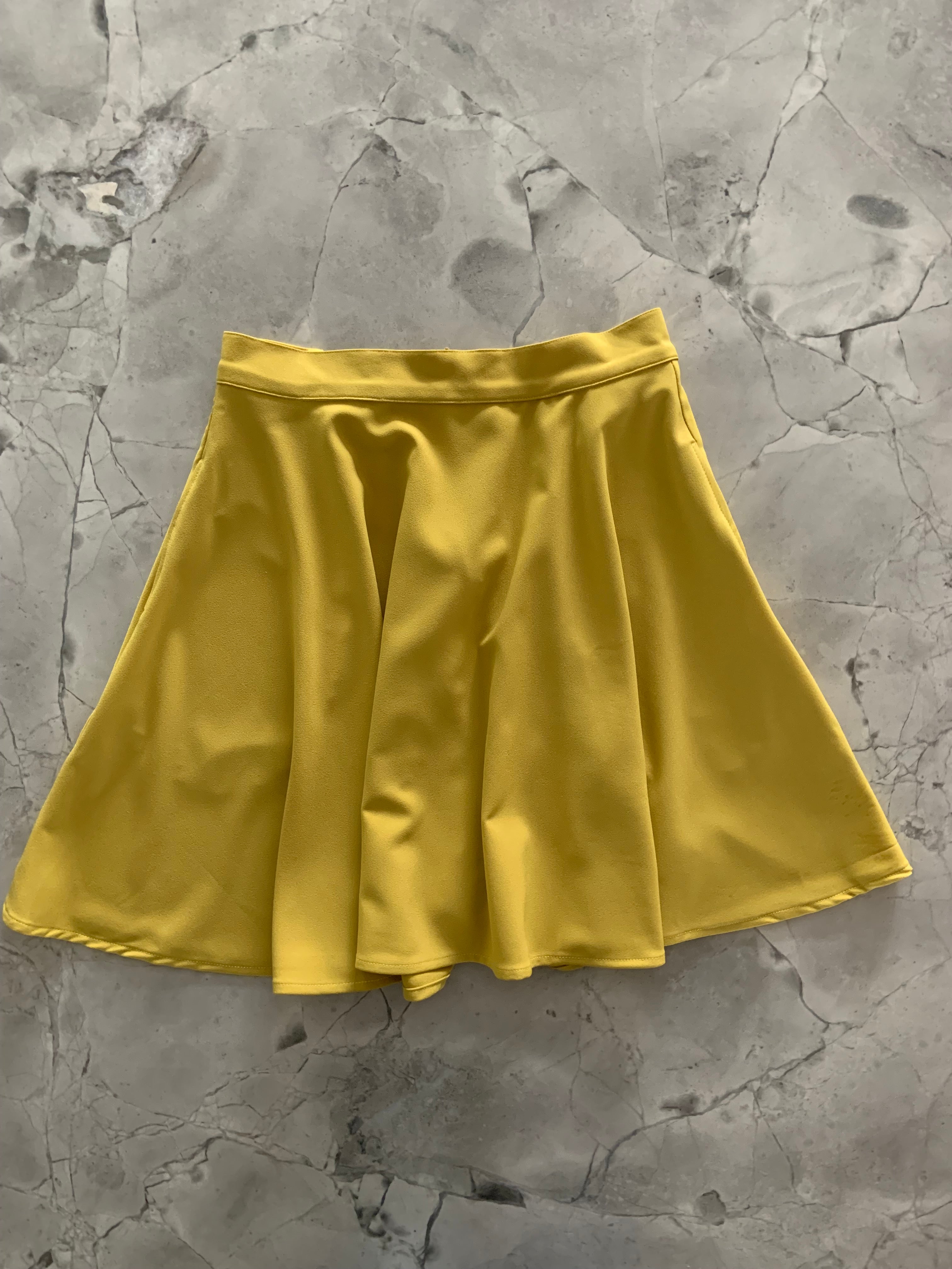 Chartreuse Skater Skirt - Plus Sizes only