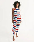 Swim Cover Up / Red White and Blue Sarong Wrap