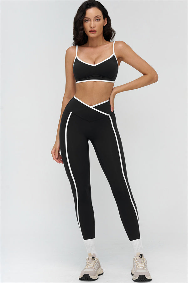 The Crave Contrast Sports Bra Leggings 2-Piece Set