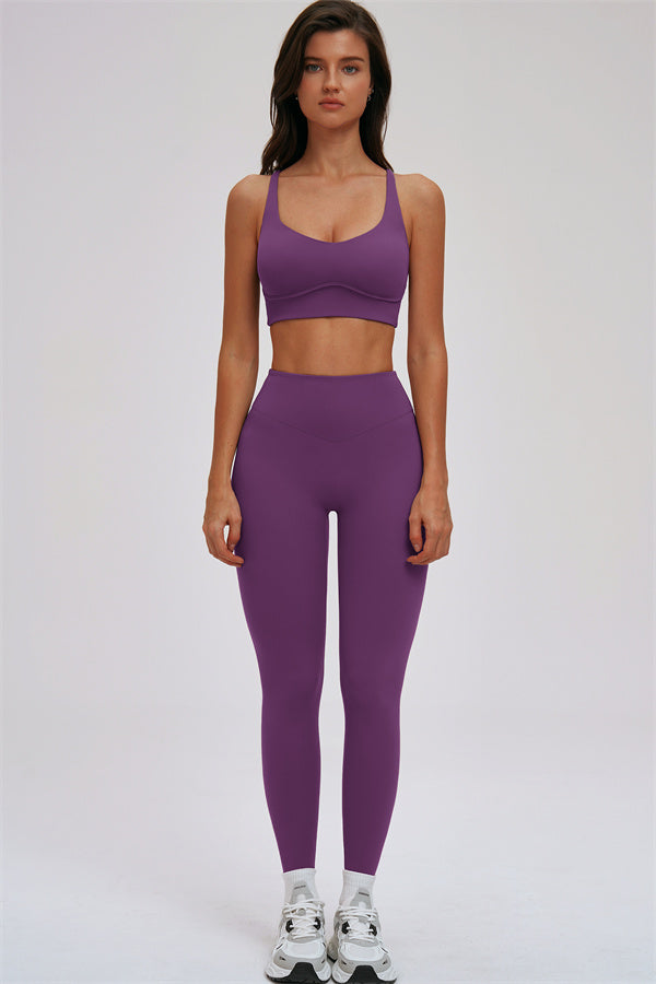 The Kinetic Cross Back Sports Bra Leggings 2-Piece Set