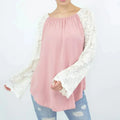 Lace Sleeve Backless Top - Rose | Femstylo Fashion | Made in USA
