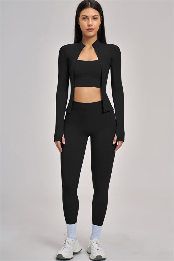 The Vision Jacket Sports Bra Leggings 3-Piece Set