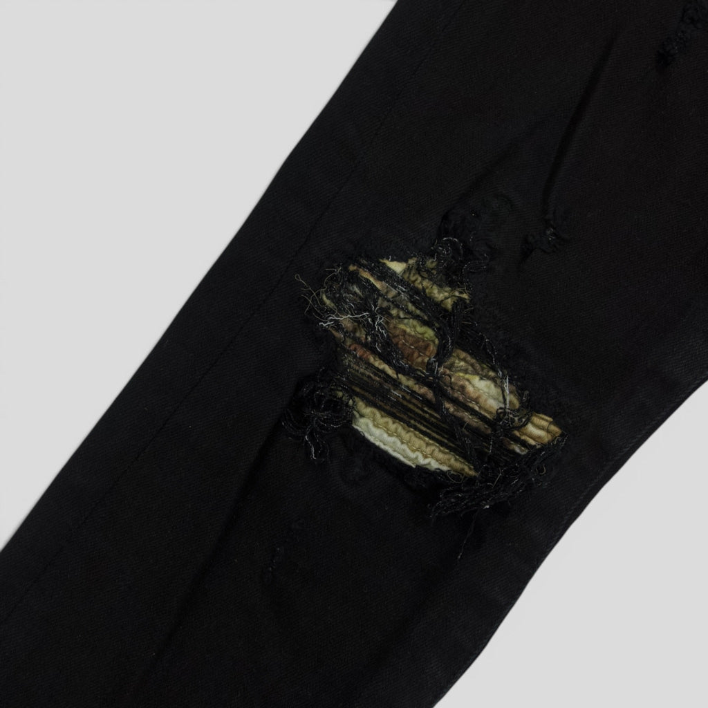 Amiri MX1 Aloha Patch Jeans in Black