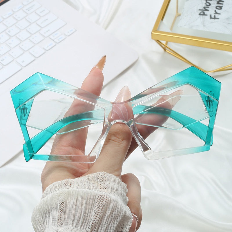 Oversized Square Cateye Polarized Sunglasses Big Trendy Style Fashionable Personality Big Frame Sunglasses New Fashionable & Popular Street Style Sunglasses For Women