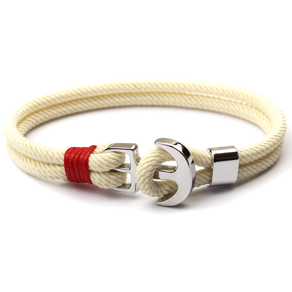 Amazing Multilayer Anchor Bracelets Charm Survival Rope Chain  Fashion Jewelry Bracelet Men For Women Best Gift
