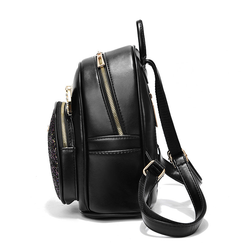 Large-Capacity Fashion All-Match Backpack New PU Leather Business Backpacks For Ladies And Girls Fashion Designer Teenage Girls Student School Bags