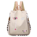 Cloth Backpack Female Embroidery Backpack Bag Nylon Anti-Theft Waterproof Women's Backpack Fashionable Anti-theft Women Backpacks Nice Print School Bag High Quality Large Capacity Backpack (