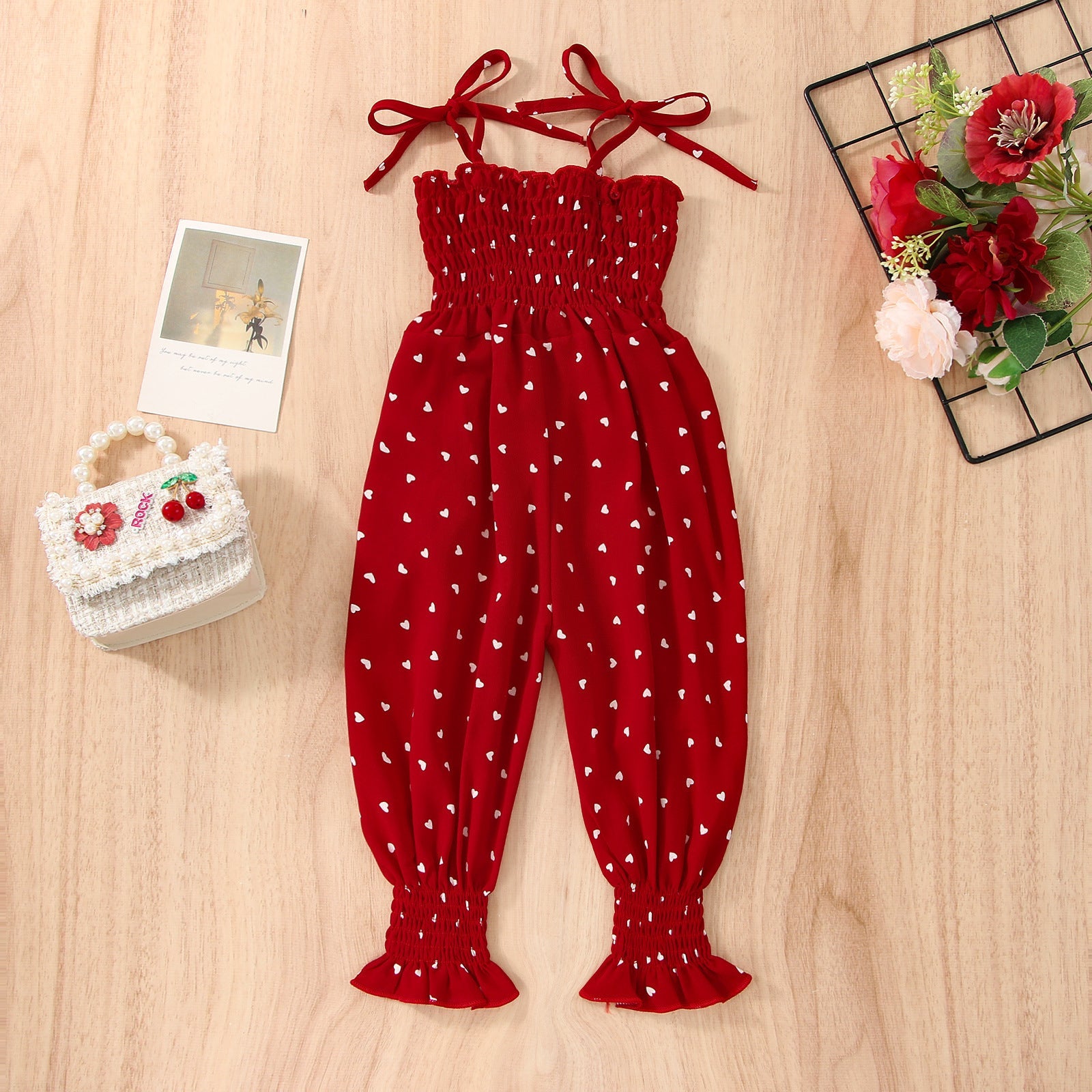 Baby Summer Clothes Sleeveless Strap Pants Solid Overalls Cotton Outfits Jumpsuits/ Romper for Girls