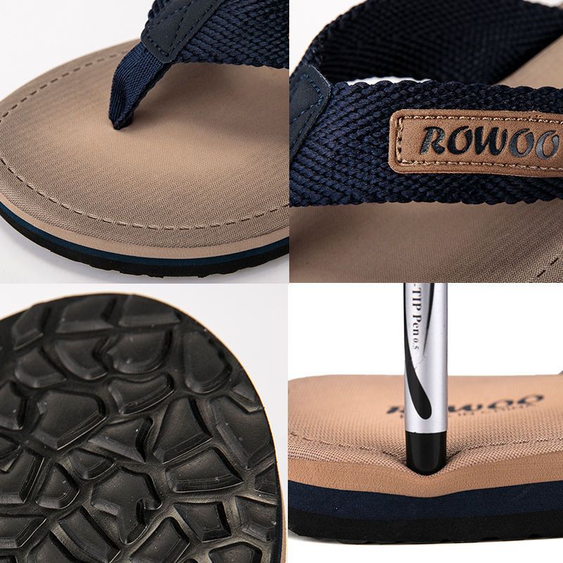 Comfortable Casual Summer Flip- Flops Men Beach Slippers Sandals Simple Luxury Design Indoor Non-Slip Black Flip Flops