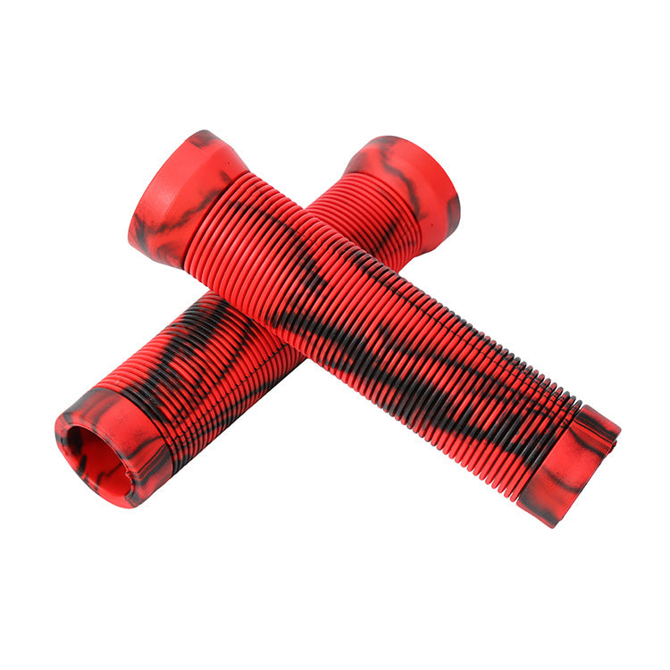 Durable Anti Slip Scooter Grips Soft Bike Handlebar Grips Anti-Slip Bicycle Grips Freestyle Cycling Grips Race Mountain Bike Handlebar Grips Single Lock-On Ring Collar Bicycle Handle Bar