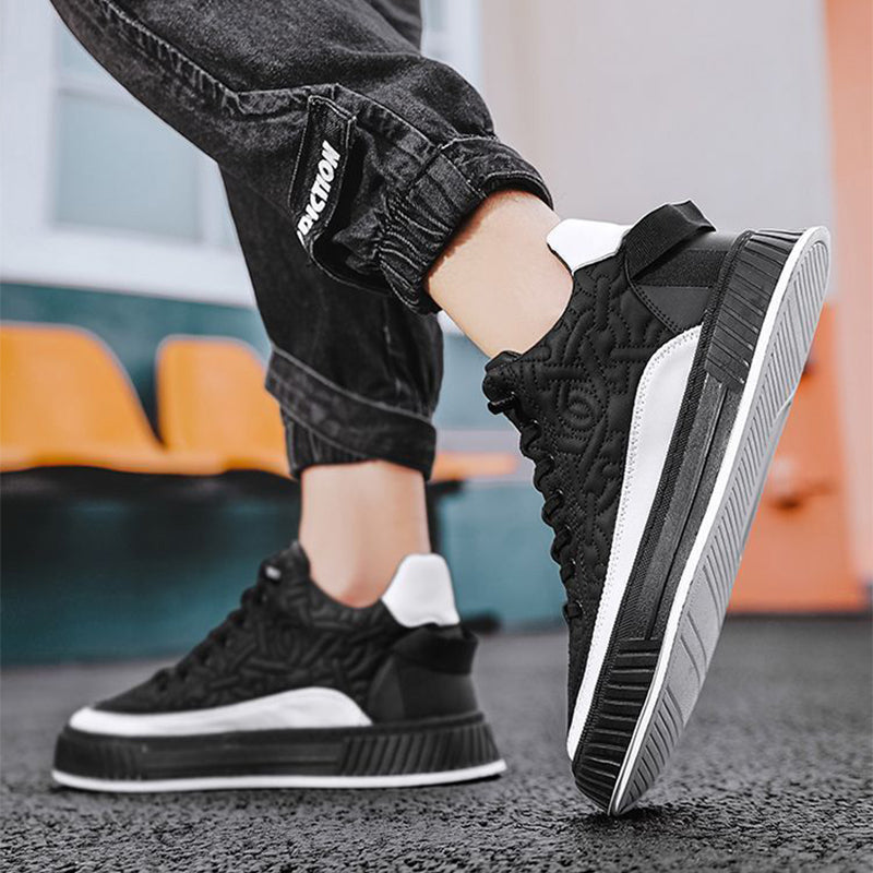 Men's Fashion Thick-Soled Sports Shoes Outdoor Non-Slip Breathable Casual Comfortable Sneakers Walking Slip-On Running Sneakers Lightweight Breathable Mesh Soft Sole
