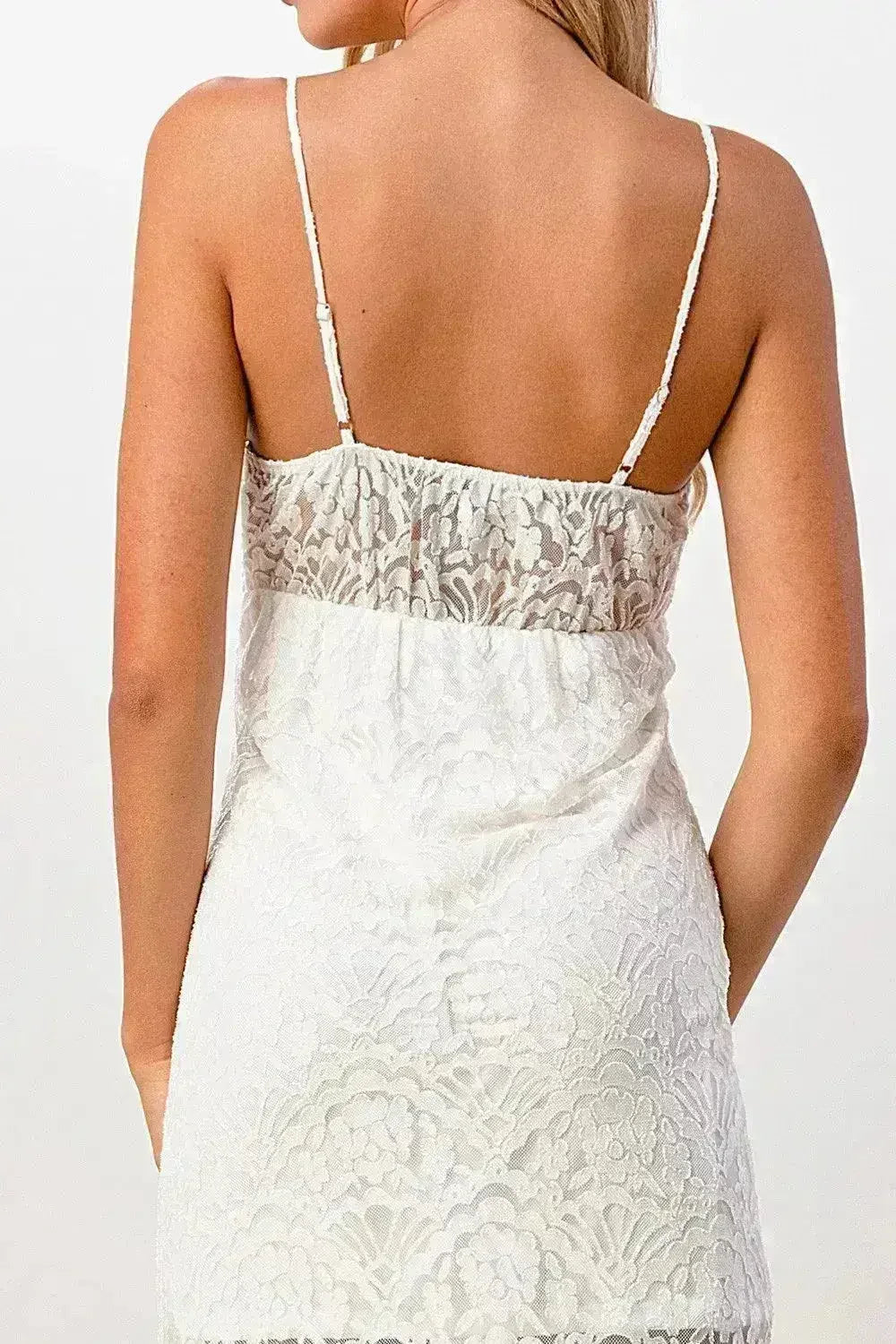 Black Lace Maxi Dress with Front Slit Elegant - Femstylo