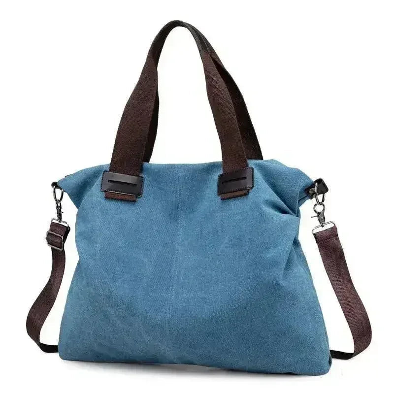 Casual Canvas Large Shoulder Bag For Young Women