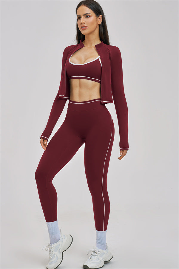 The Unbound Jacket Sports Bra Leggings 3-Piece Set