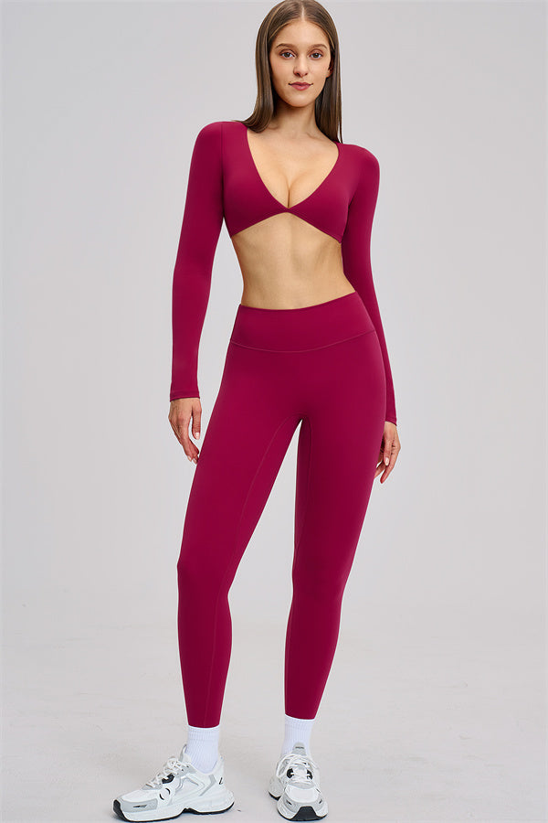 The Zestful Long Sleeve Crop Top