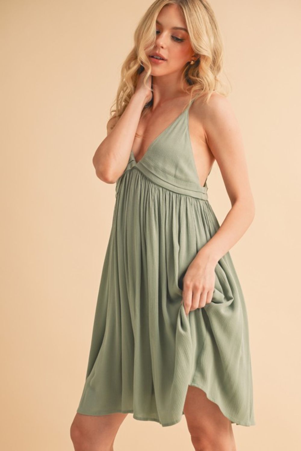 Ruched Plunge Mini Cami Dress For Women – Flattering, Romantic, Chic & Trendy for Night Outs and Special Events