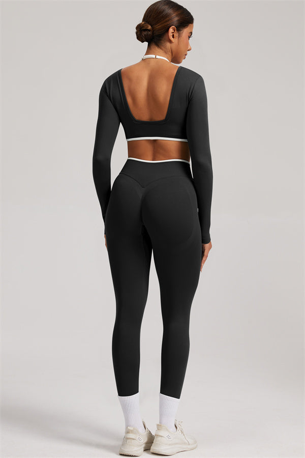 The Elevate New Long Sleeve Crop top Leggings 2-Piece Set