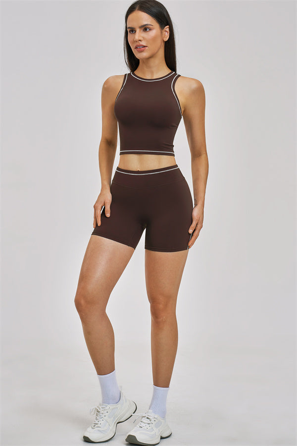The Unbound Crop Top Shorts 2-Piece Set